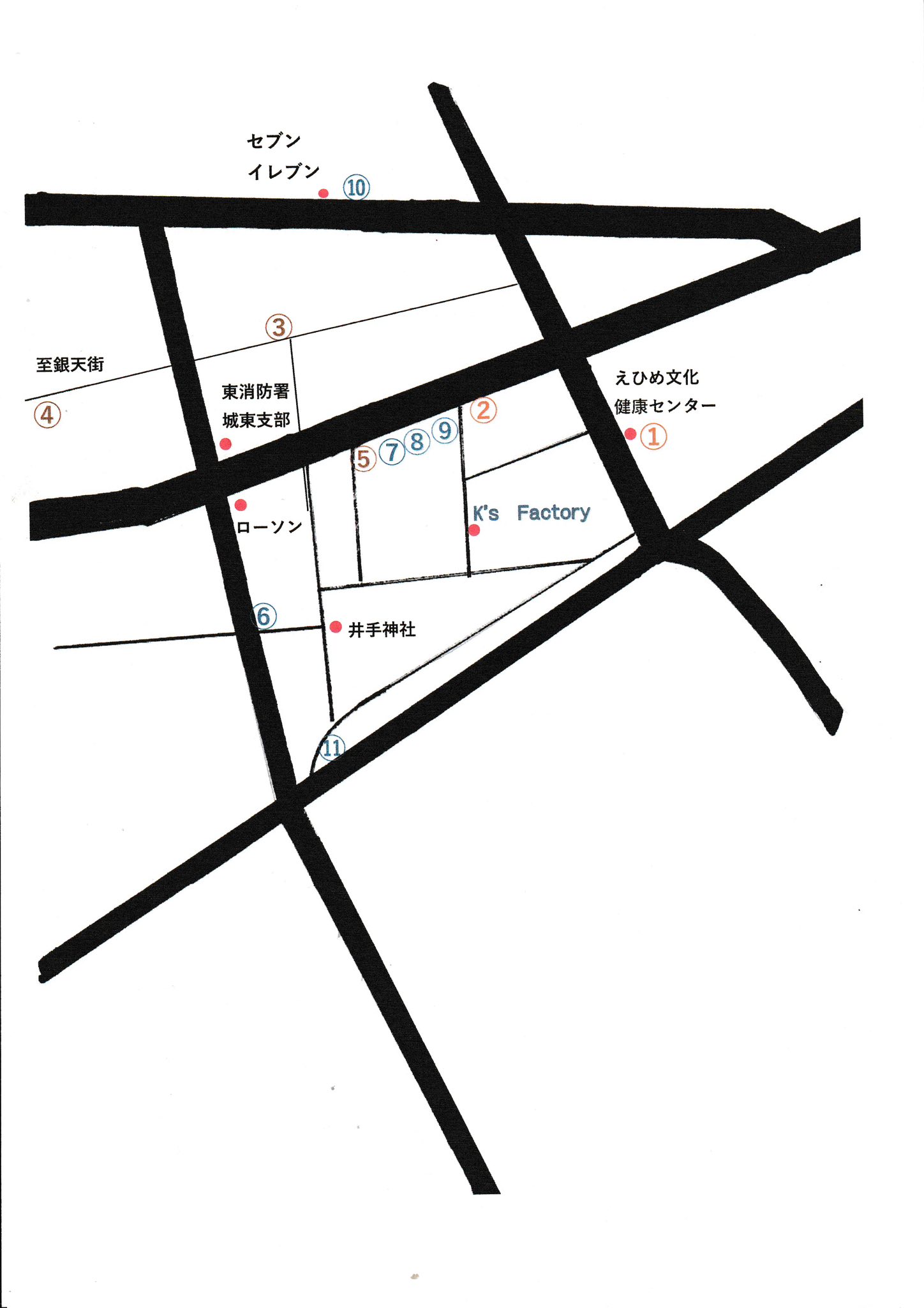 K's Factory 近隣施設(北立花)